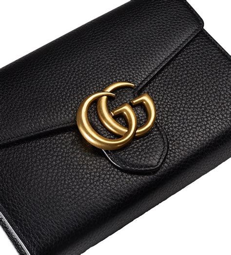 gucci marmont chevron chain wallet|Gucci Marmont mini bag wallet.